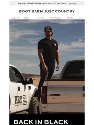 Boot Barn - Summer gear in all black
