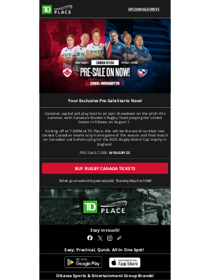 Rugby Canada Pre-Sale Starts Now!