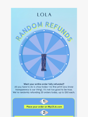 Want your entire ordered refunded?