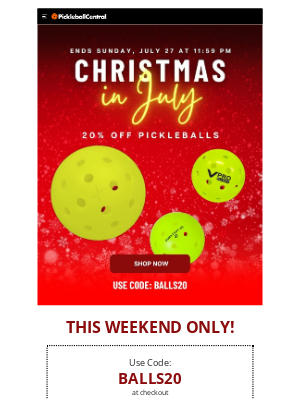 PickleballCentral - Limited Time: 20% off all Pickleballs