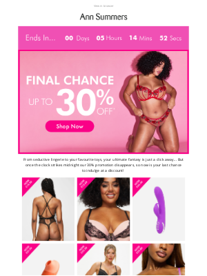 Ann Summers - Last Chance For 30% Off!👀