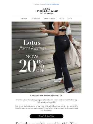 Lorna Jane - Add Some Flare with 20% Off ✨