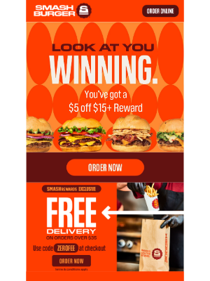 Smashburger - Boom! $5 off Reward unlocked. Go get it!
