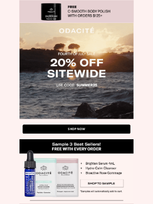 Odacité - Celebrate July 4th with 20% Off!