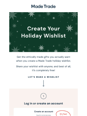 Made Trade - Create a Holiday Wishlist 📝