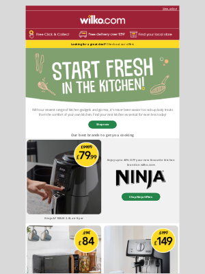 Wilko (United Kingdom) - Start fresh with our tastiest kitchen offers! 🍳