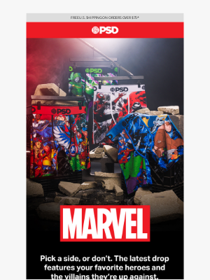 PSD Underwear - Heroes, Villains & All the Marvel Mayhem