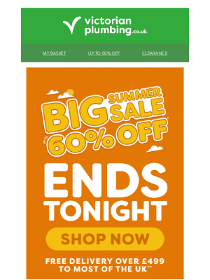 BIG SUMMER SALE ENDS TONIGHT! LAST CHANCE🛀