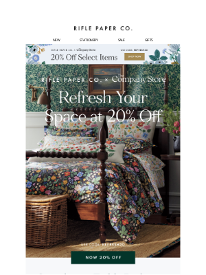 Rifle Paper Co. - 20% off Select Bedding