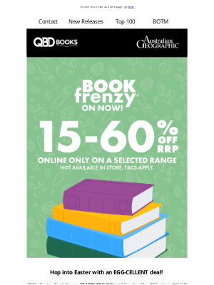 QBD The Bookshop (Australia) - QBD Books: QBD's Easter Book Frenzy is ON NOW!