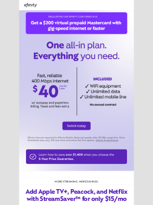 Xfinity - 🗣️ Hurry! $200 virtual prepaid Mastercard offer ends soon!