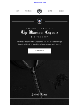 Greyson Clothiers - Just Dropped || The Blackout Capsule