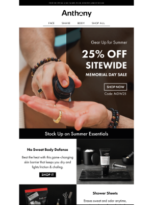 Anthony - Cue the fireworks… 25% OFF is here! 🎆