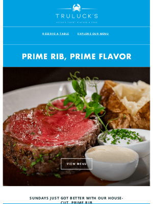 Truluck's Restaurant Group - Elevate Your Weekend with Prime Rib Sundays – Only $59