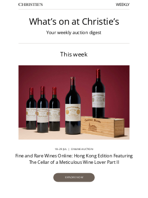 Christie's - Upcoming auctions, recommended for you