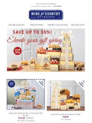 WineCountryGiftBaskets - Elevate your gift giving & save!