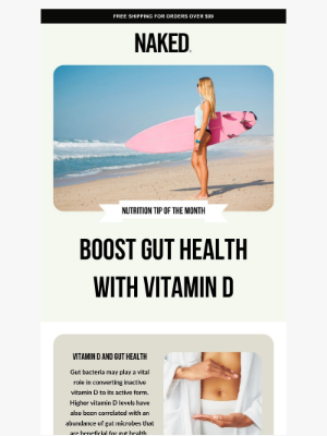 Naked Nutrition - 🍏 Nutrition Tip of the Month: ☀️ Vitamin D and Gut Health