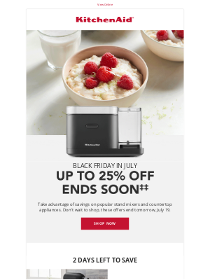 KitchenAid - ⏰ Black Friday in July ends tomorrow!
