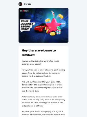 BitStarz Casino - Warm welcome to BitStarz! ⭐️