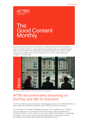 Coming up at AFTRS! 🎬🎙️