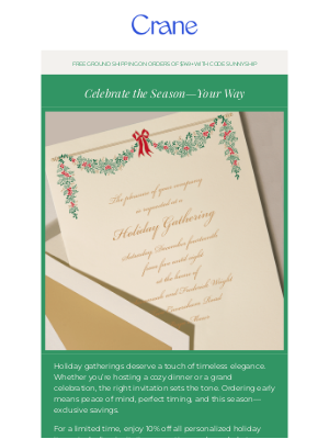 Crane & Co. - Send Your Holiday Invitations in Style
