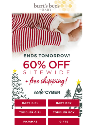 Burt's Bees Baby - Last chance! Don’t miss 60% off everything + free shipping!