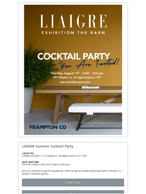 Donghia - LIAIGRE | Celebrate Summer in the Hamptons | Cocktail Party 08.14.25