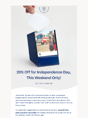 Social Print Studio - The American Dream, in Print— 20% off this Weekend 🇺🇲