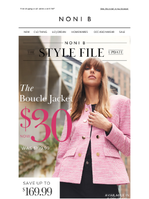 Noni B AU - Style Alert: The Boucle Jacket for $30*