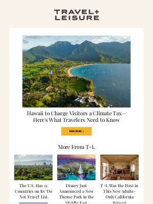 Travel + Leisure - Hawaii to Charge Visitors a Climate Tax
