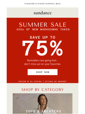 Sundance Catalog - SAVE up to 75% Storewide 💰