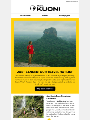 Kuoni - Just back: the places that blew us away