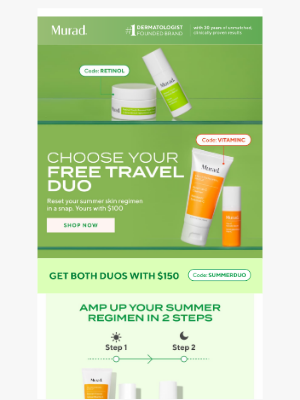 Murad - Free duos = your summer skin saviors