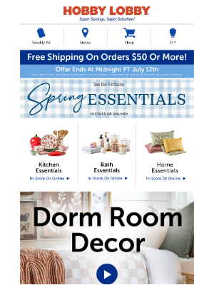 Hobby Lobby - Find The Perfect Pieces For Your Dorm!
