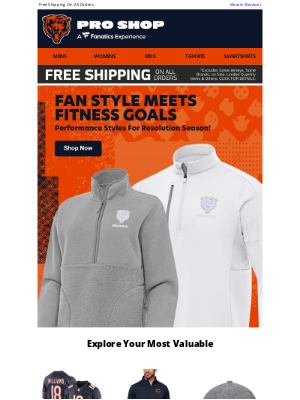 Chicago Bears - Activewear Fit For Your New Years Goals!