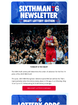 Philadelphia 76ers - SIXTHMAN | Draft Lottery Edition 👉