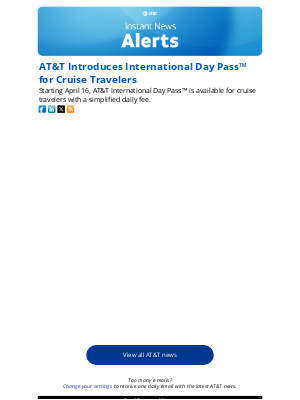 AT&T - AT&T Introduces International Day Pass™ for Cruise Travelers