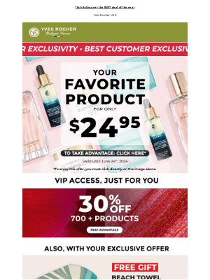 Yves Rocher - Dear Client, get VIP access to our Summer SALE ☀