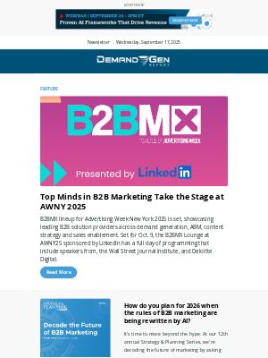 B2B Marketing Exchange - The First Sessions for B2BMX at Advertising Week New York 2025 are Here!