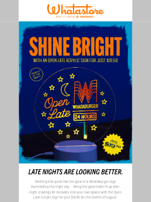 Whataburger - Ethel, Bring Home the Late-Night Glow for Only $19.50! 🌠