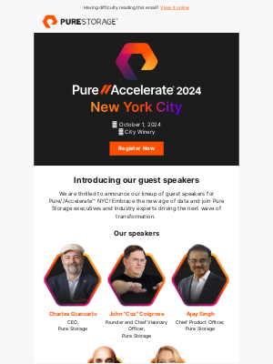 Pure Storage - Join industry leaders at Pure//Accelerate NYC 2024