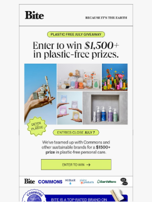 Bite Toothpaste Bits - Win $1,500+ in plastic-free prizes 🌱