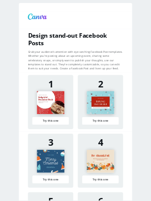 Canva - The US - Top 10 Facebook Post templates