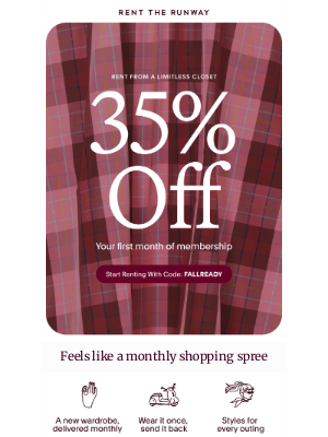 Rent the Runway - 35% off the season's best looks