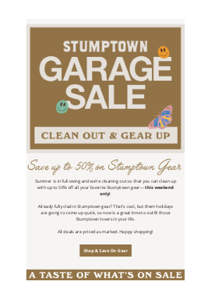 Stumptown Coffee Roasters - It's our Garage Sale — take up to 50% off