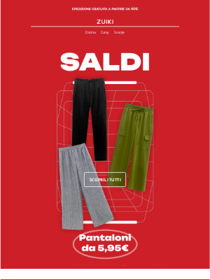 Zuiki (Italy) - SALDI 🔥 Pantaloni da 5,95€