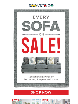 Rooms To Go - Savings Come to Your Living Room @ the Sofa Sale!