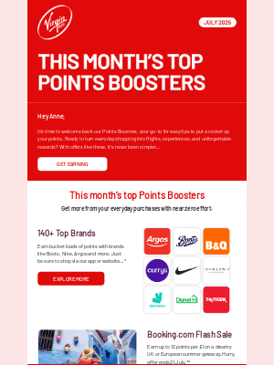 Virgin America - July's Points Boosters are in, Anne