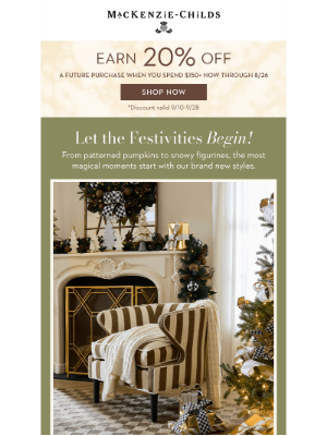 MacKenzie Childs LLC - Your one-stop seasonal shop is NOW OPEN