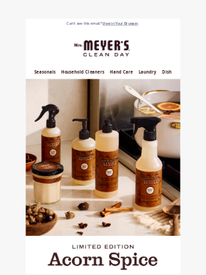 Mrs. Meyer’s Clean Day - It's Acorn Spice season 🌰​